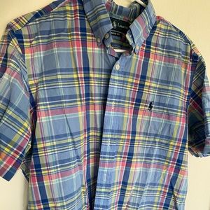 Short sleeve polo dress shirt